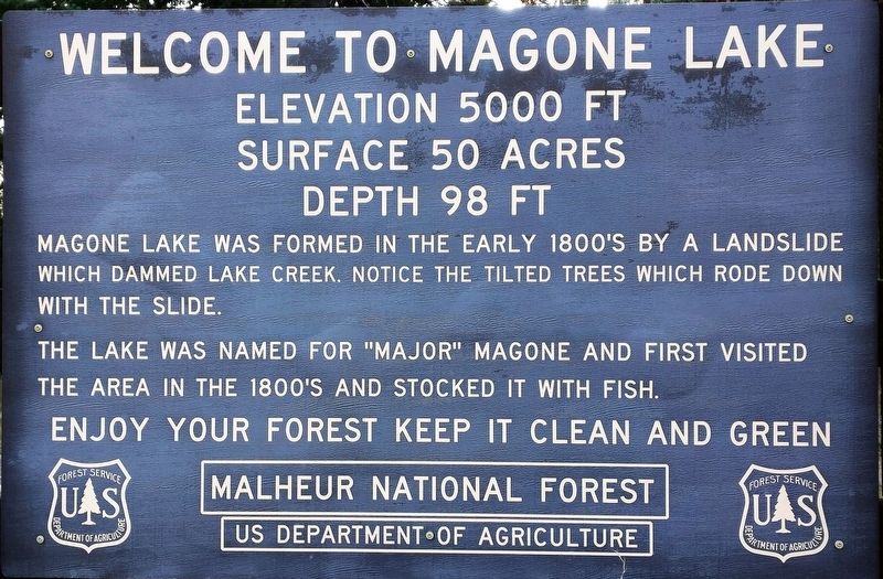 Welcome to Magone Lake Marker. Click for full size. Welcome to Magone Lake Marker image. Click for full size.
