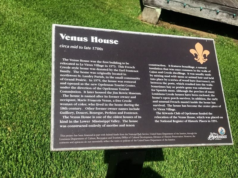 Venus House Marker image. Click for full size.