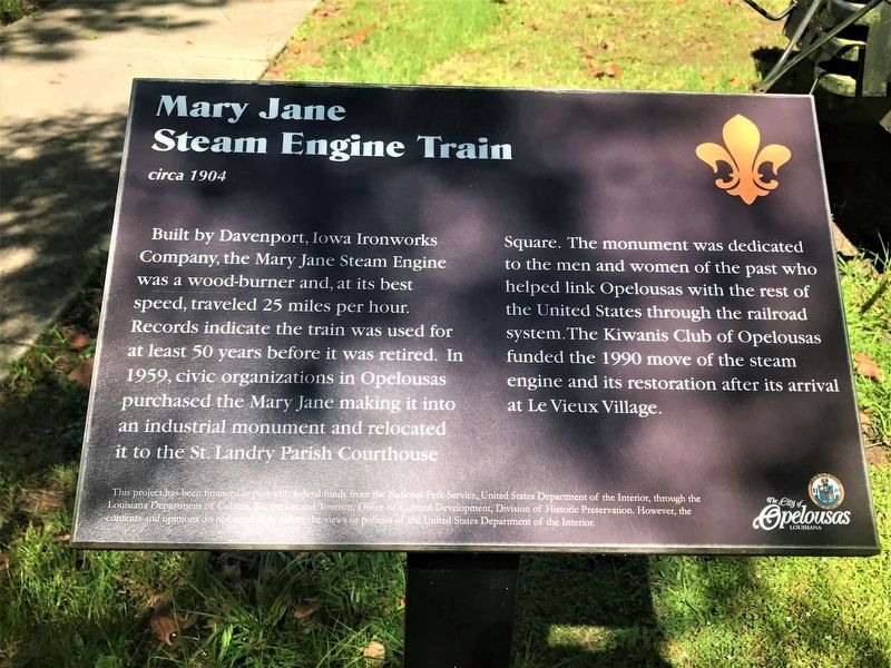 Mary Jane Steam Engine Train Marker image. Click for full size.