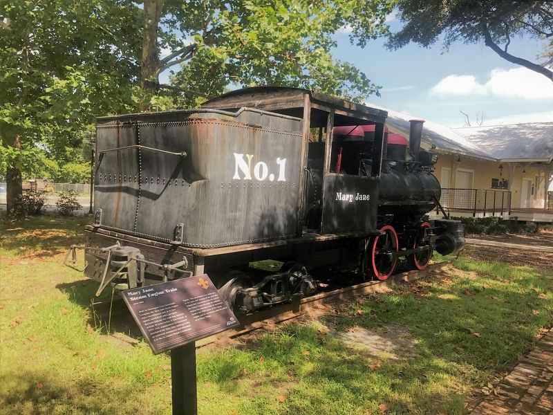 Mary Jane Steam Engine Train and Marker image. Click for full size.