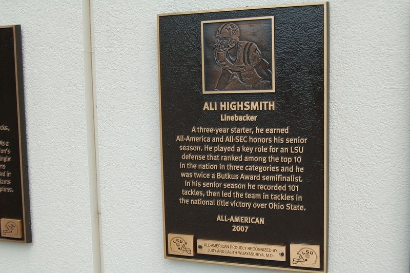 Ali Highsmith Marker. Click for full size. Ali Highsmith Marker image. Click for full size.