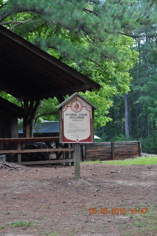Pioneer Farm Buildings Marker image. Click for full size.