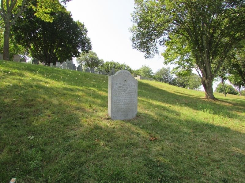 Marker on Burial Hill. Click for full size. Marker on Burial Hill image. Click for full size.