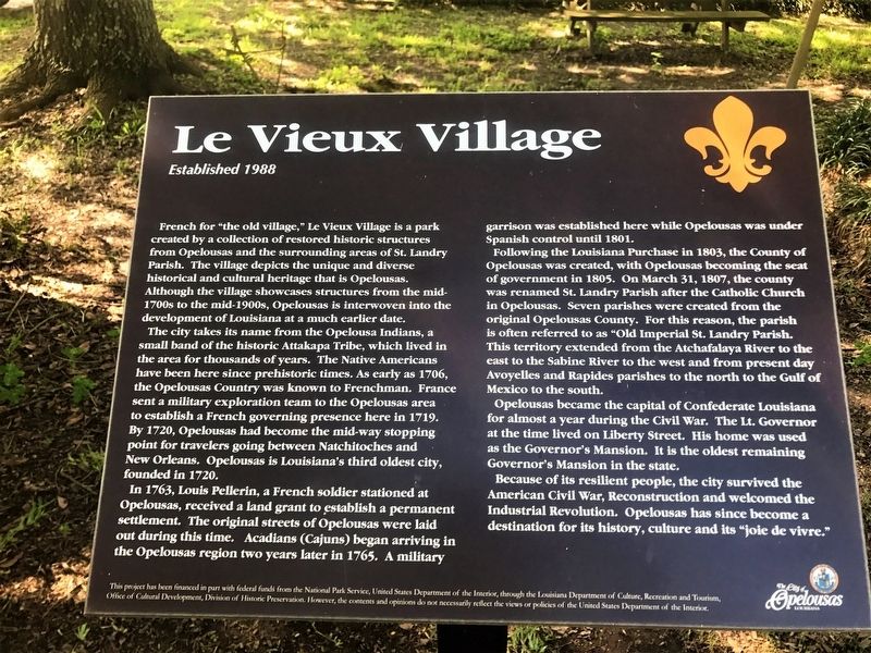 Le Vieux Village Marker. Click for full size. Le Vieux Village Marker image. Click for full size.