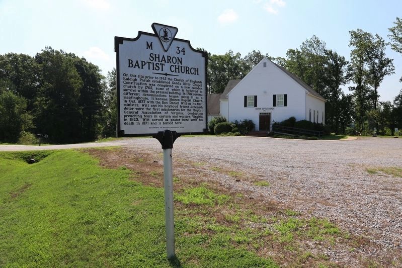 Sharon Baptist Church and Marker image. Click for full size.