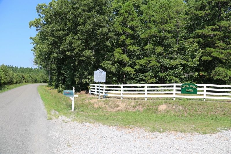 Hyde Park Marker at Hyde Park Farm image. Click for full size.