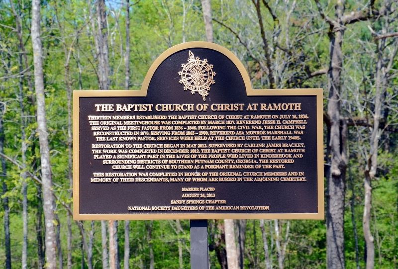 The Baptist Church of Christ at Ramoth Marker image. Click for full size.