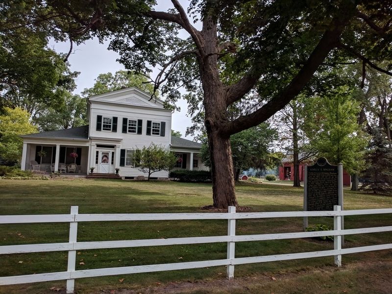 Kinsley S. Bingham Marker and House image. Click for full size.