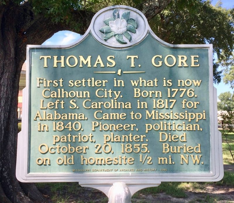 Thomas T. Gore Marker image. Click for full size.