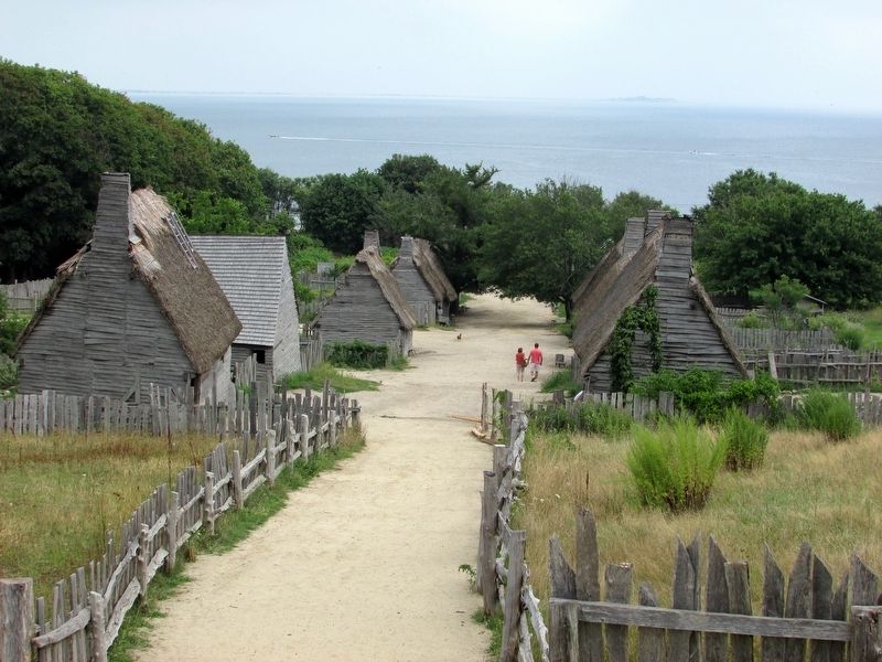 English Village at Plimouth Plantation. Click for full size. English Village at Plimouth Plantation image. Click for full size.