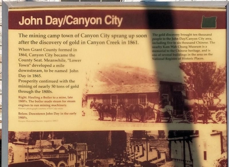 John Day/Canyon City Marker image. Click for full size.