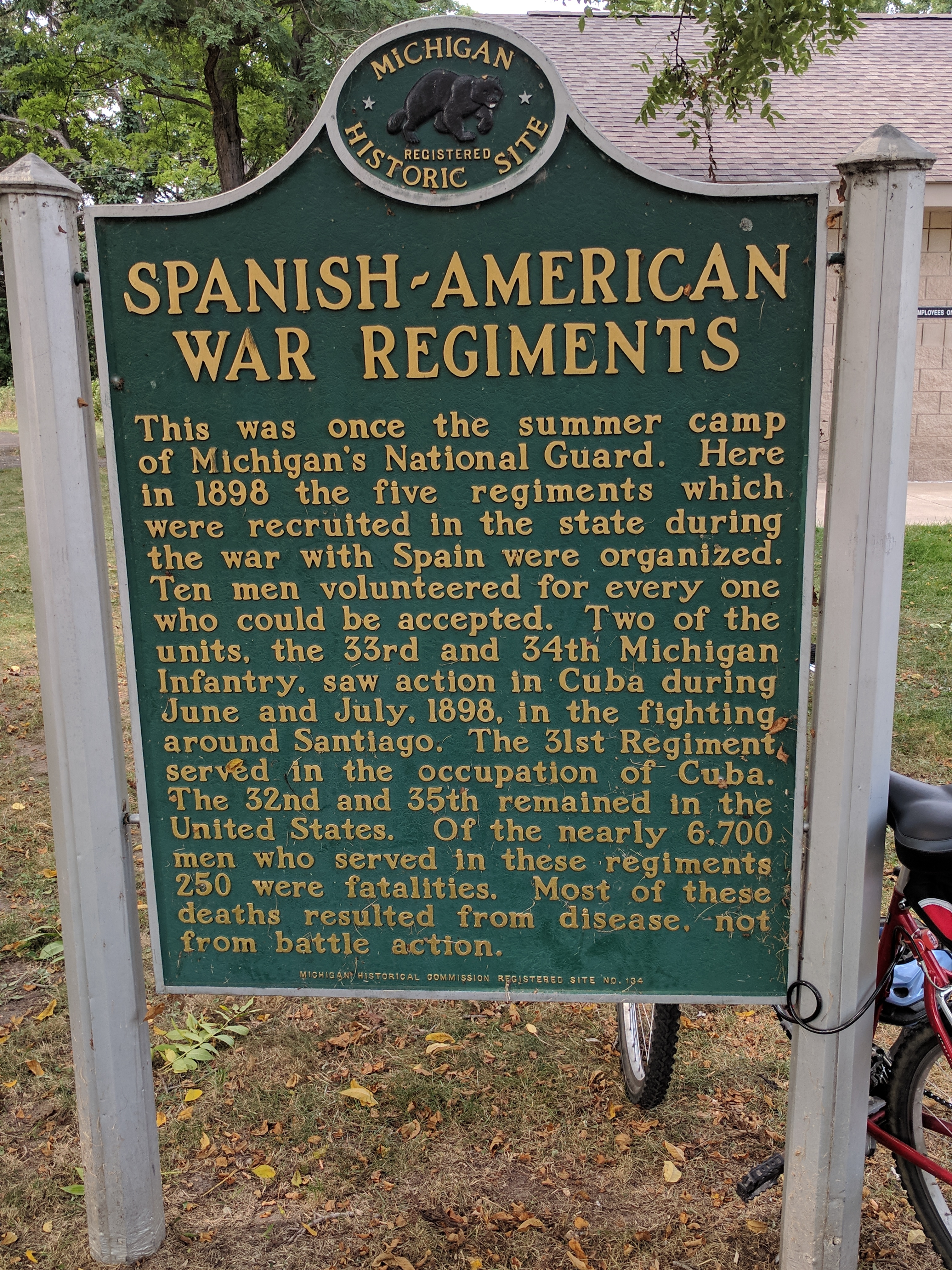 Spanish-American War Regiments Marker