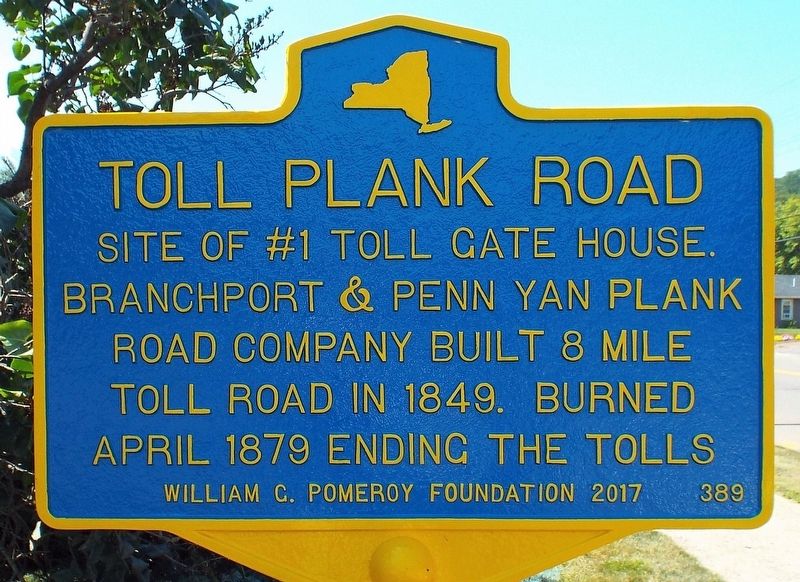Toll Plank Road Marker image. Click for full size.