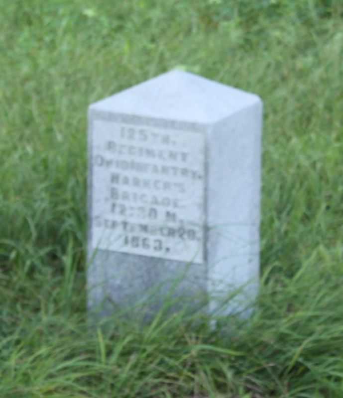 125th Ohio Infantry Marker image. Click for full size.