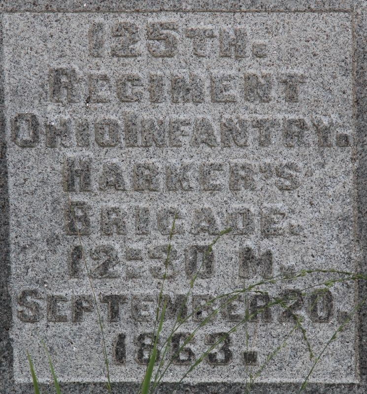 125th Ohio Infantry Marker image. Click for full size.
