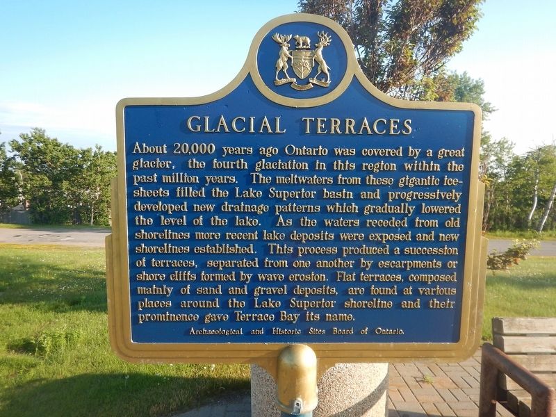Glacial Terraces Marker. Click for full size. Glacial Terraces Marker image. Click for full size.