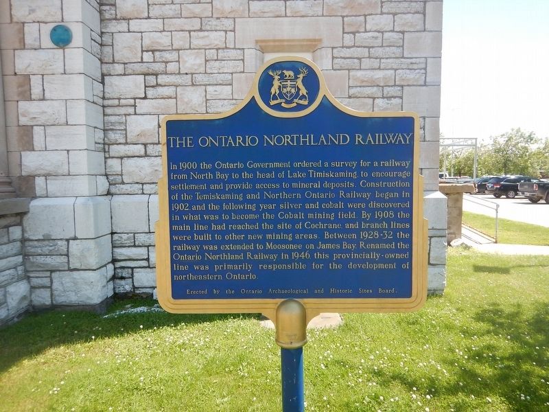 The Ontario Northland Railway Marker. Click for full size. The Ontario Northland Railway Marker image. Click for full size.