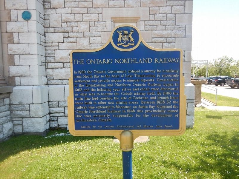 The Ontario Northland Railway Marker image. Click for full size.