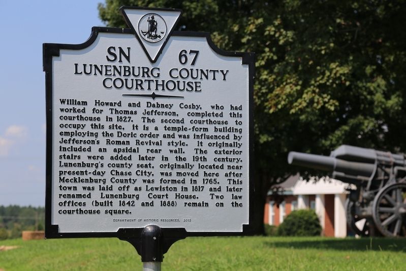 Lunenburg County Courthouse Marker image. Click for full size.
