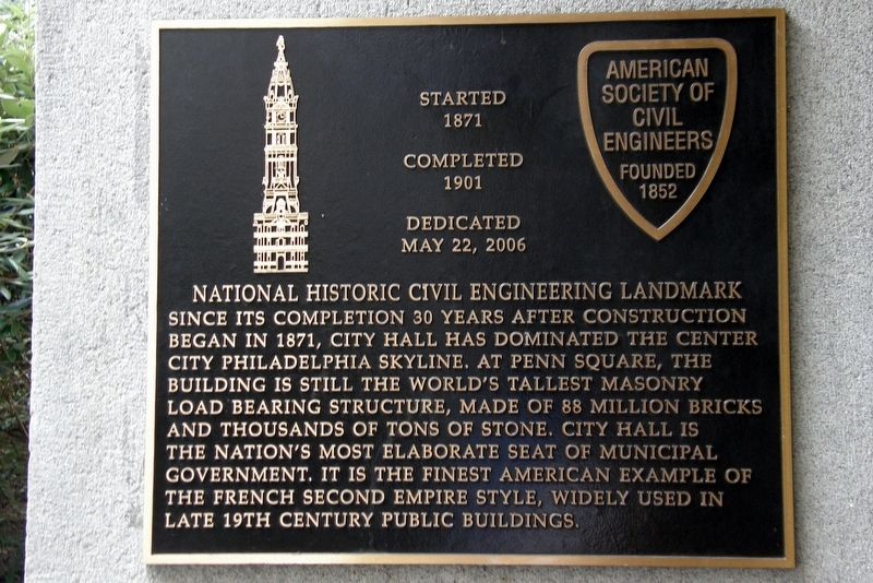 National Historic Civil Engineering Landmark Marker image. Click for full size.