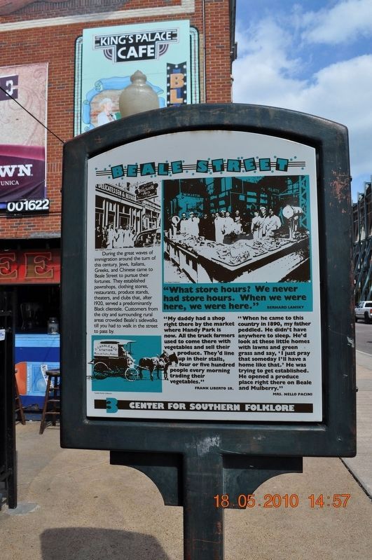 Beale Street #3 Marker. Click for full size. Beale Street #3 Marker image. Click for full size.
