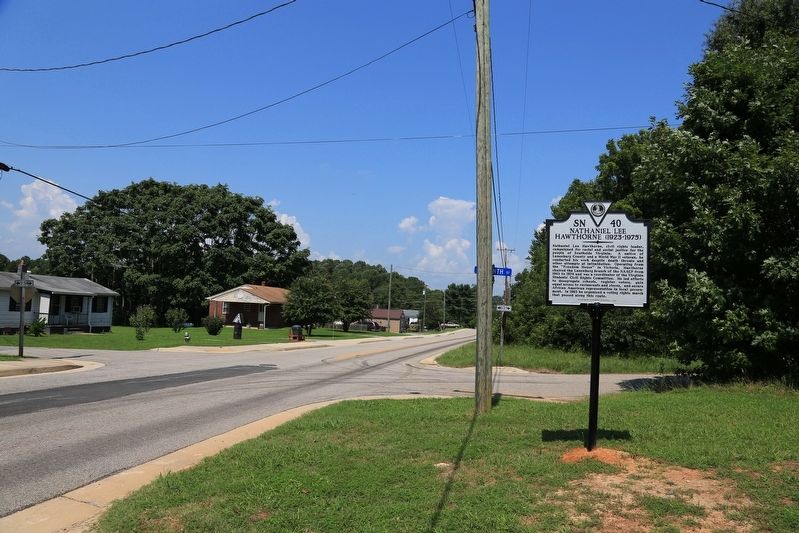 Nathaniel Lee Hawthorne Marker. Click for full size. Nathaniel Lee Hawthorne Marker image. Click for full size.