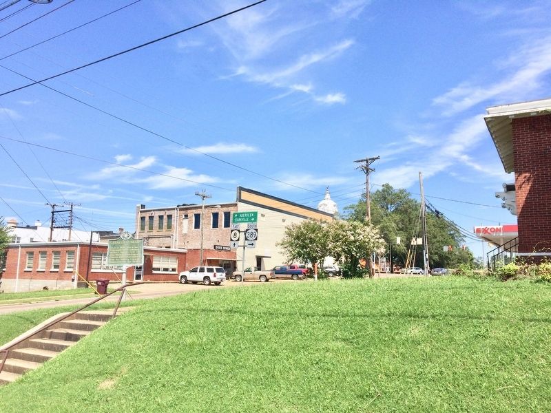 View from marker easterly towards Chickasaw County Courthouse. image. Click for full size.