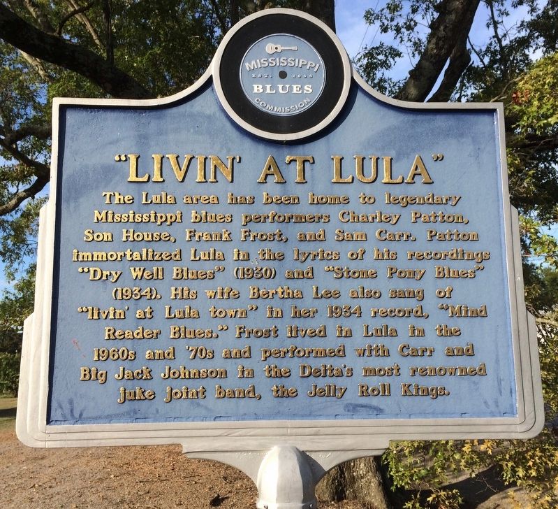 "Livin' at Lula" Marker (front) image. Click for full size.