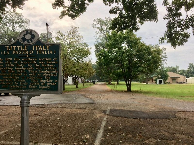 View from marker east on Italian Club Road towards Main Street. image. Click for full size.