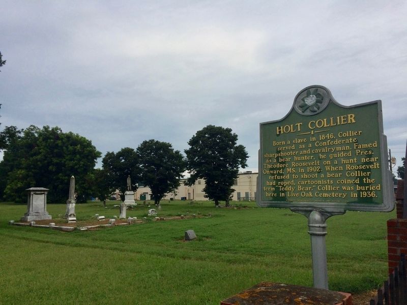 Holt Collier Marker and cemetery where he is buried. image. Click for full size.