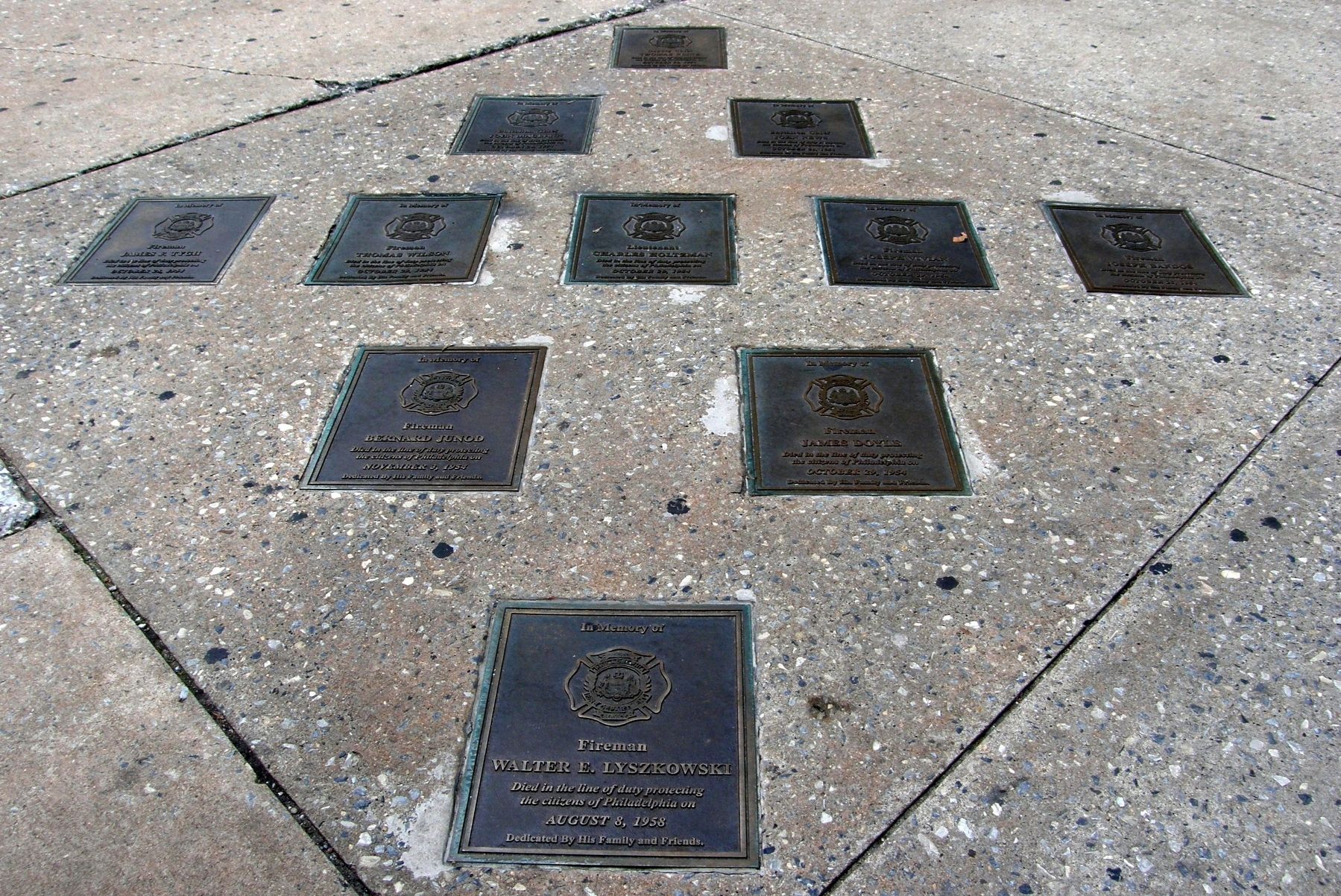 Philadelphia Fire Department Memorial Markers image. Click for full size.