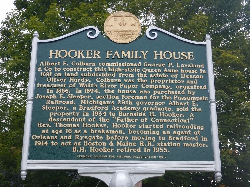 Hooker Family House Marker image. Click for full size.