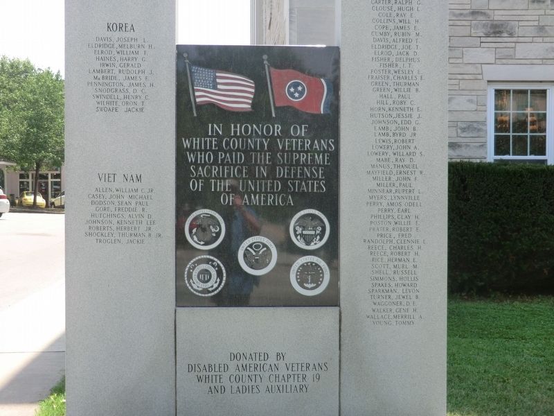 White County Veterans Memorial Marker image. Click for full size.