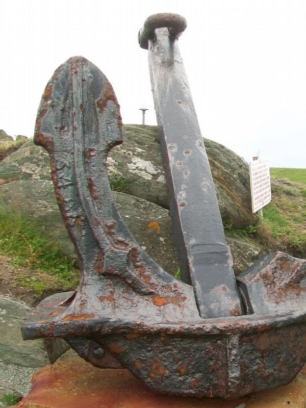 M.V. Bluenose Anchor and Marker image. Click for full size.