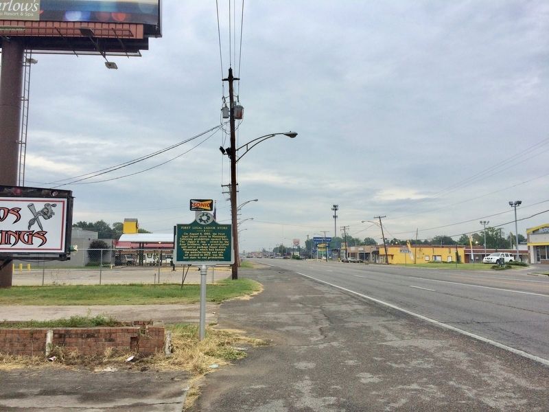 View of marker looking east on US Highway 82. image. Click for full size.