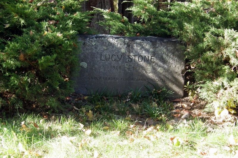 Granite stone marker at the site image. Click for full size.