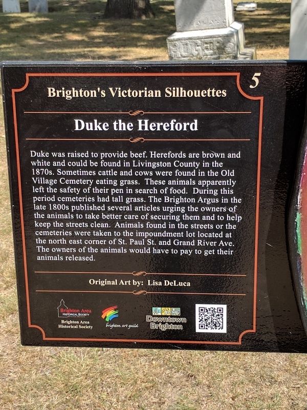 Duke the Hereford Marker. Click for full size. Duke the Hereford Marker image. Click for full size.