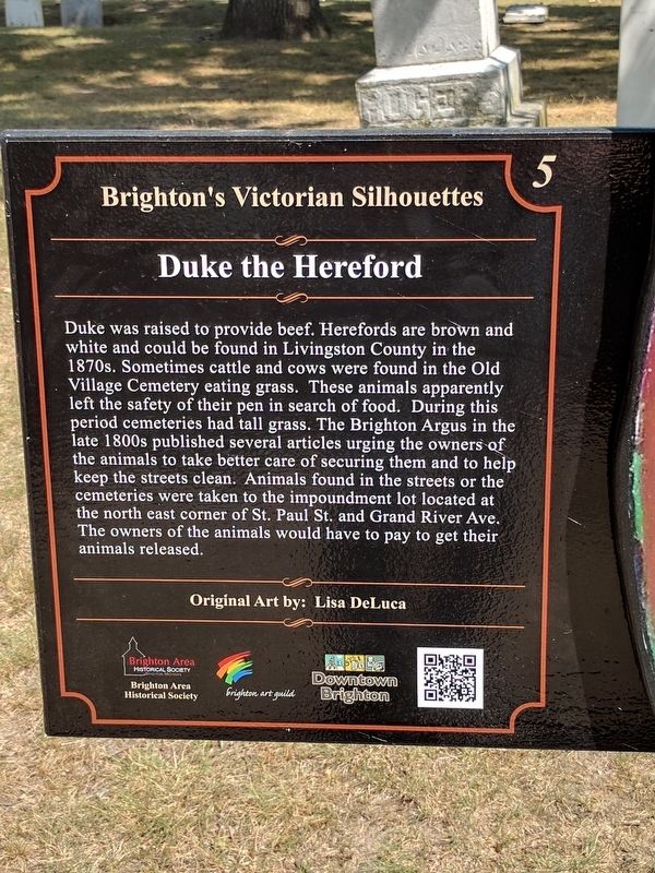 Duke the Hereford Marker image. Click for full size.