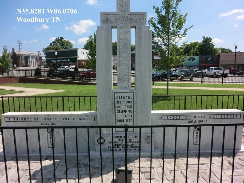 World War I-II Memorial Marker. Click for full size. World War I-II Memorial Marker image. Click for full size.
