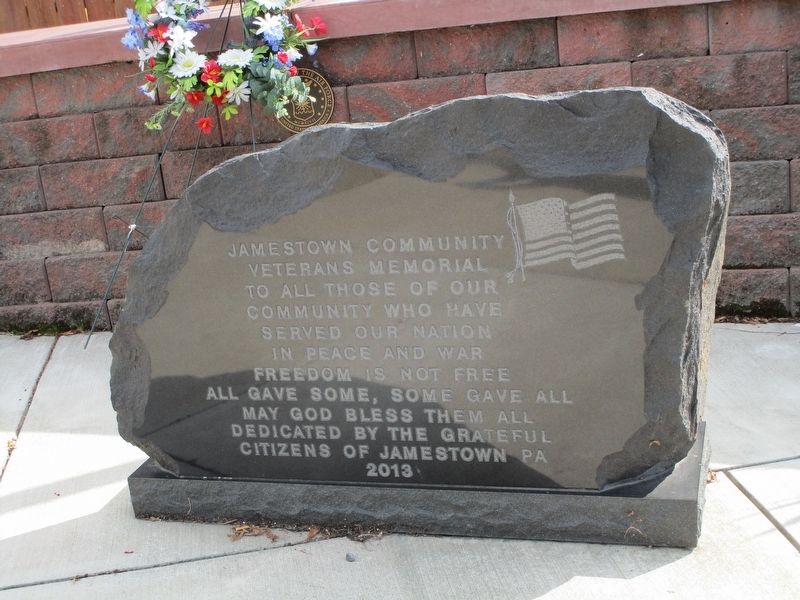 Jamestown Community Veterans Memorial image. Click for full size.