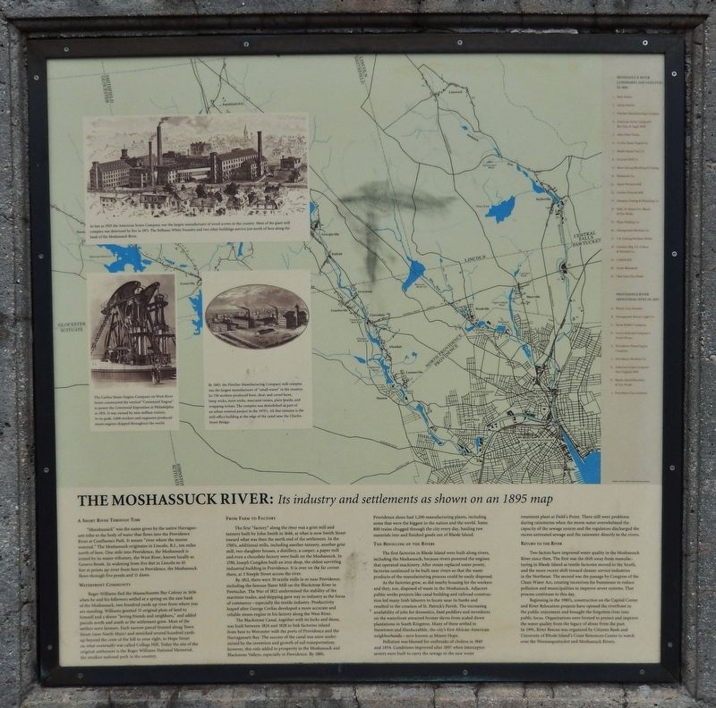 The Moshassuck River Marker. Click for full size. The Moshassuck River Marker image. Click for full size.