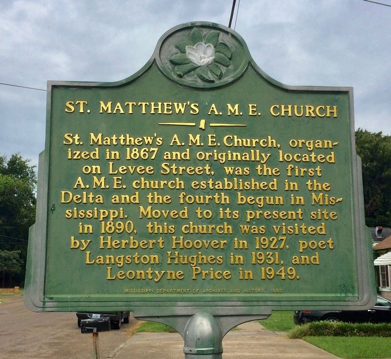 St. Matthew's A. M. E. Church Marker. Click for full size. St. Matthew's A. M. E. Church Marker image. Click for full size.