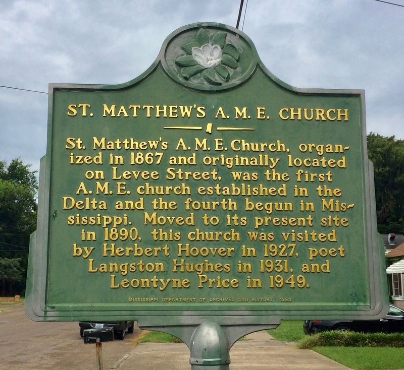 St. Matthew's A. M. E. Church Marker image. Click for full size.