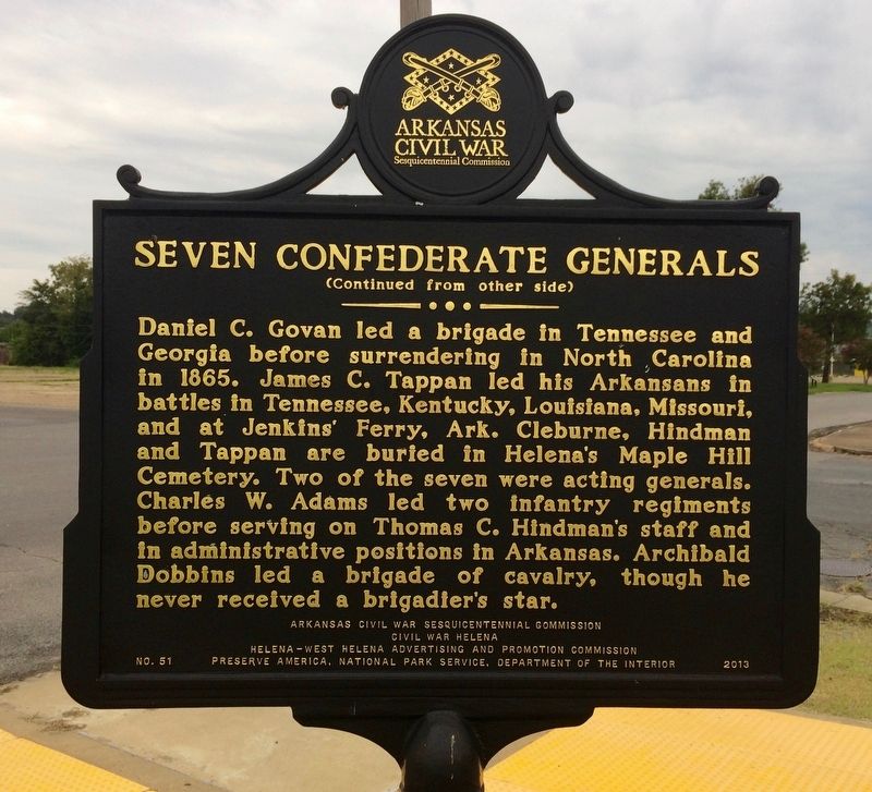 Seven Confederate Generals Marker (Rear) image. Click for full size.