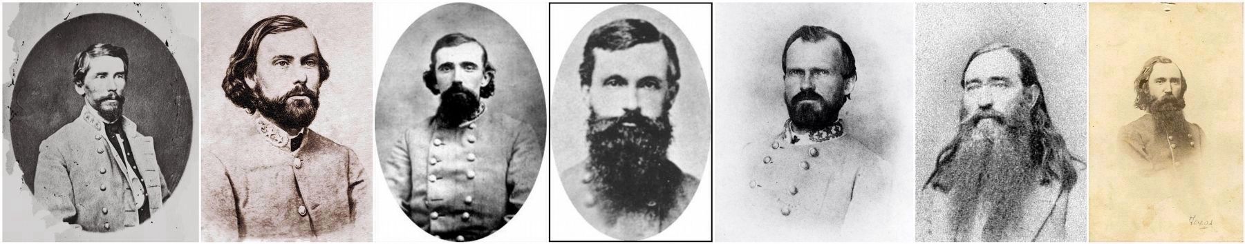 Seven Confederate Generals mentioned on marker.. Click for full size. Seven Confederate Generals mentioned on marker. image. Click for full size.