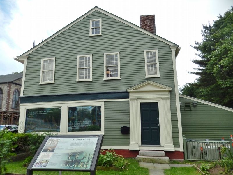 Witness to History Marker (<b><i>Antram-Gray House <north side> in background</b></i>). Click for full size. Witness to History Marker (<b><i>Antram-Gray House <north side> in background</b></i>) image. Click for full size.