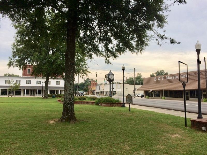 View of marker looking south on Main Street.. Click for full size. View of marker looking south on Main Street. image. Click for full size.