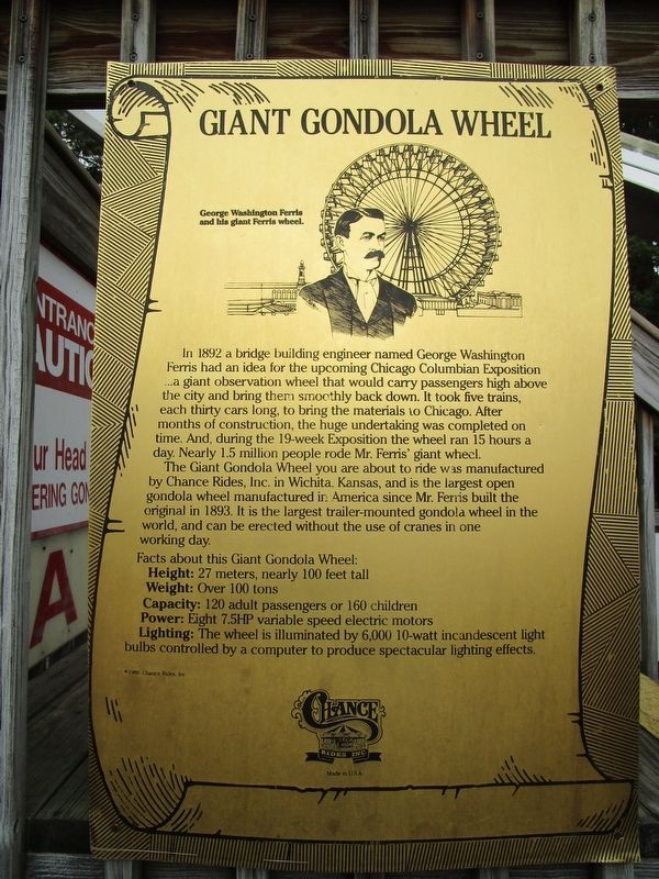 Giant Gondola Wheel Marker image. Click for full size.