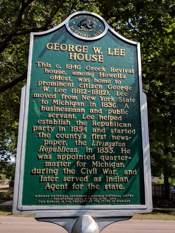 George W. Lee House Marker image. Click for full size.