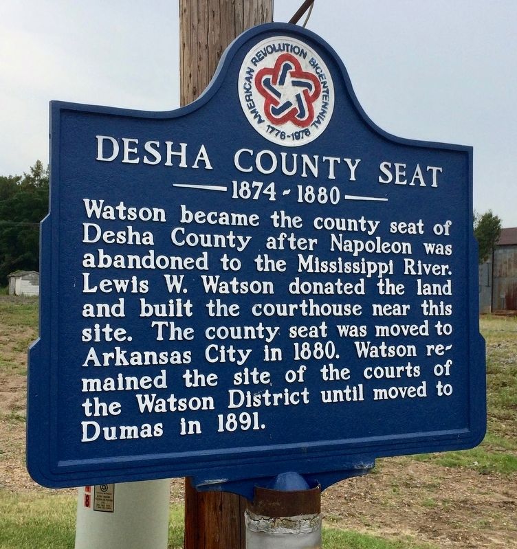 Desha County Seat Marker image. Click for full size.